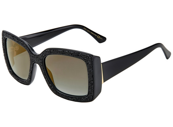 Jimmy Choo VIV/S 807/FQ Black/Grey Gradient Gold Mirror