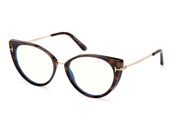 Tom Ford FT5815-B 052 Dark Havana/Clear Blue Light Block 54mm