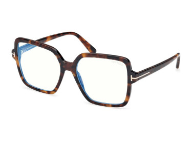 Tom Ford FT6063-B 052 Havana/Clear Blue Light Block 56mm