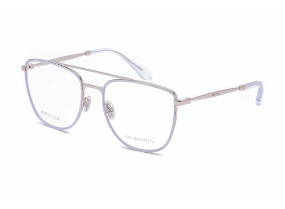 Jimmy Choo JC250 0MXV 00 Silver Glitter Pearl  53mm