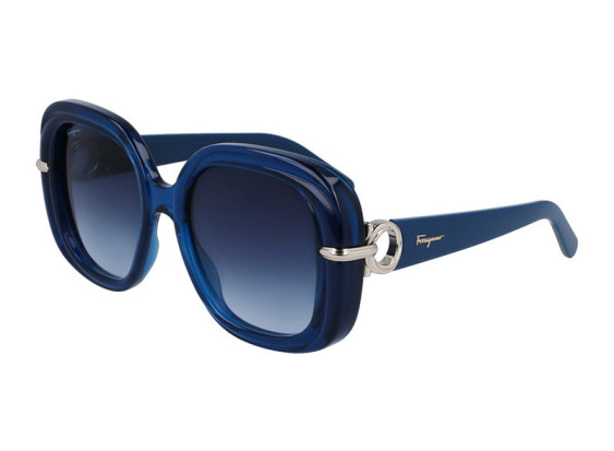 Salvatore Ferragamo SF1058S 445 Transparent Turquoise/Blue Gradient