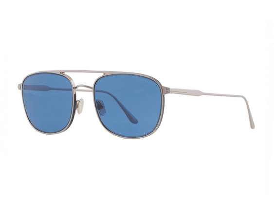 Tom Ford FT0827 14V Shiny Dark Ruthenium/Blue
