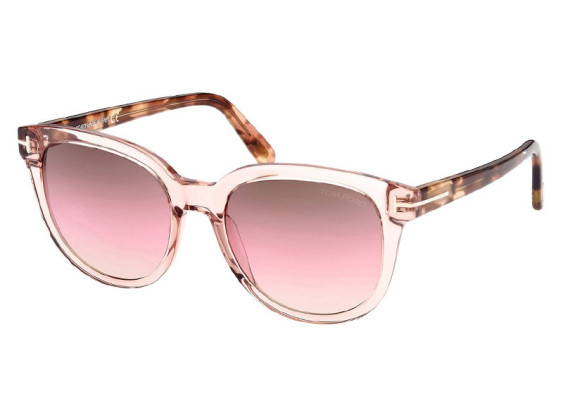 Tom Ford FT0914 72F Transparent Powder Pink with Antique Pink Havana/Gradient Brown