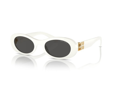 Miu Miu MU06ZS 1425S0 White Ivory/Dark Grey