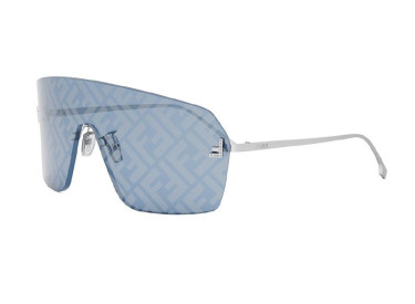 Fendi FE4121US 16V Shiny Palladium/Blue with FF Pattern