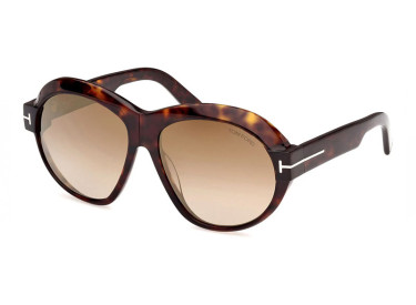 Tom Ford FT1113 52G Dark Havana/Brown Mirror