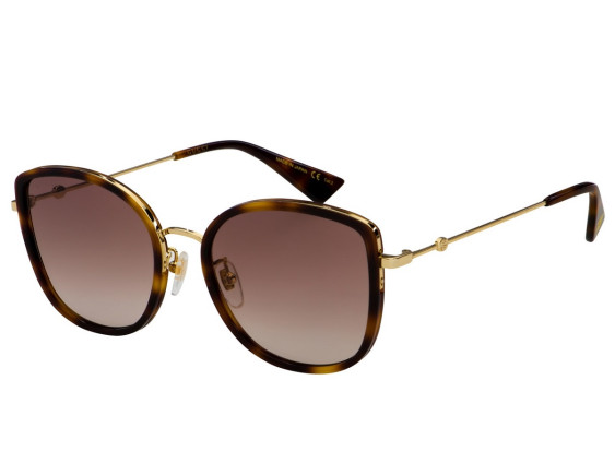 Gucci GG0606SK 003 Gold Havana/Brown