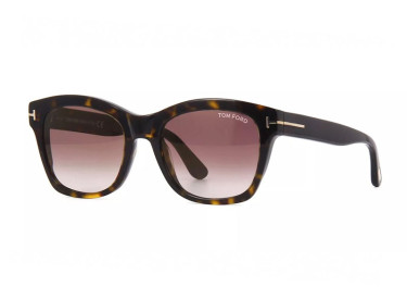 Tom Ford FT0614 52F Classic Dark Havana/Brown Gradient Gold Mirror