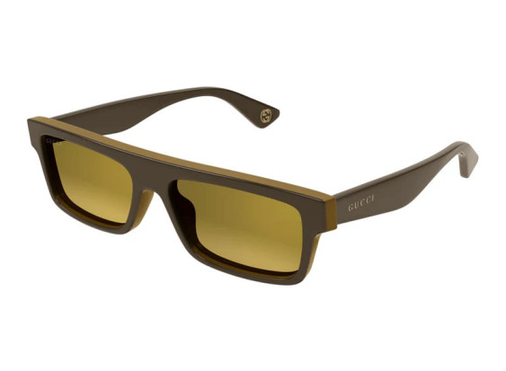 Gucci GG1616S 002 Shiny Bilayer Brown/Gold Mirror