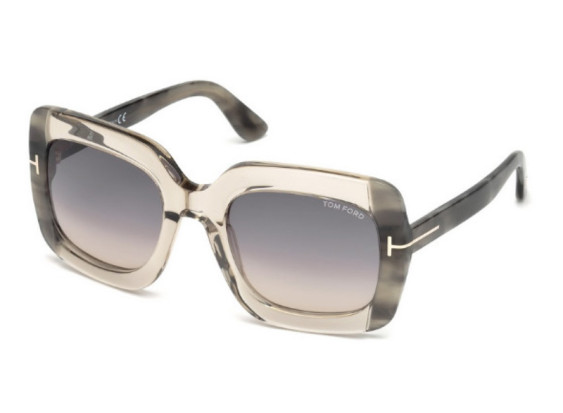 Tom Ford FT0580 59B Beige With Grey Marble/Smoke Gradient