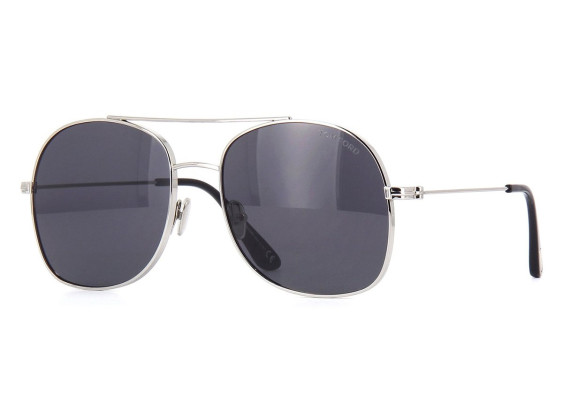 Tom Ford FT0758 16A Shiny Palladium/Dark Grey Smoke