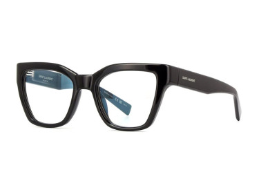 Saint Laurent SL641 006 Shiny Black/Clear To Grey Photocromic AR Blue