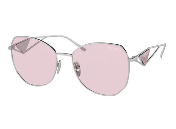 Prada PR57YS 1BC06R Silver/Pink Photochromic