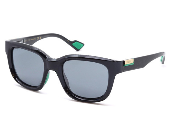 Gucci GG1621S 001 Shiny Black/Gradient Grey Silver Mirror