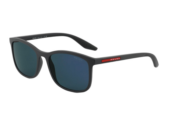 Prada PSA08S UFK05U Matte Grey/Dark Blue Mirror Violet