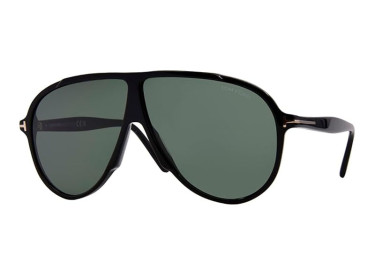 Tom Ford FT1211 01N Shiny Black/Green