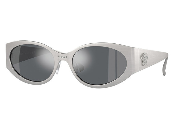 Versace VE2263 12666G Matte Silver/Light Gray Mirrored Black