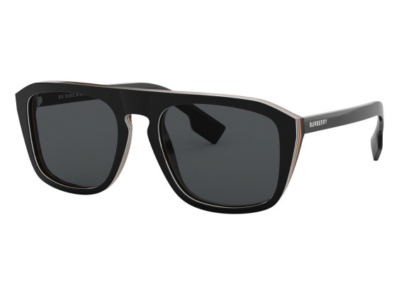 Burberry BE4286 379881 Check Multilayer Black/Polarized Grey