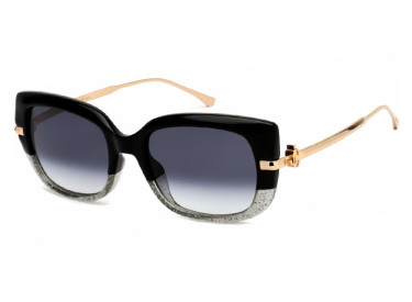 Jimmy Choo ORLA/G/S 008A 9O Black/Glitter Grey/Gold/Grey Gradient