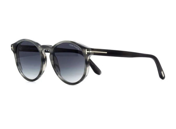 Tom Ford FT0591 20B Shiny Striped Grey/Grey Gradient