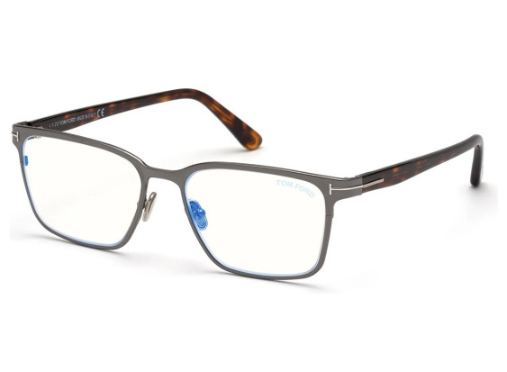 Tom Ford FT5733-B 008 Shiny Gunmetal/Shiny Red Havana 53mm