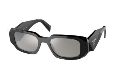 Prada PR17WSF 1AB2B0 Shiny Black/Light Grey Mirror Silver