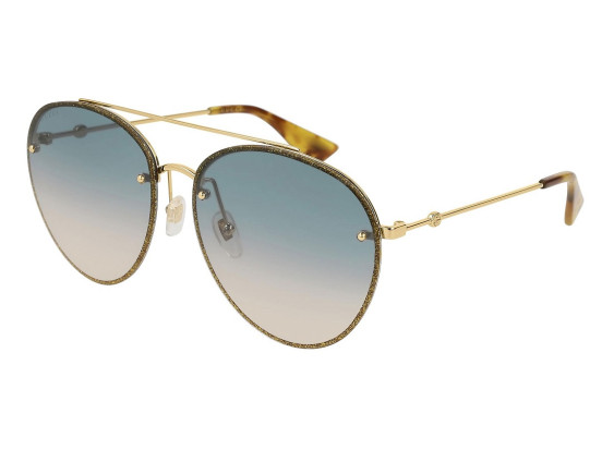 Gucci GG0351S 003 Gold/Gradient Blue