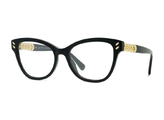 Stella McCartney SC50005I 001 Shiny Black/Gold 53mm