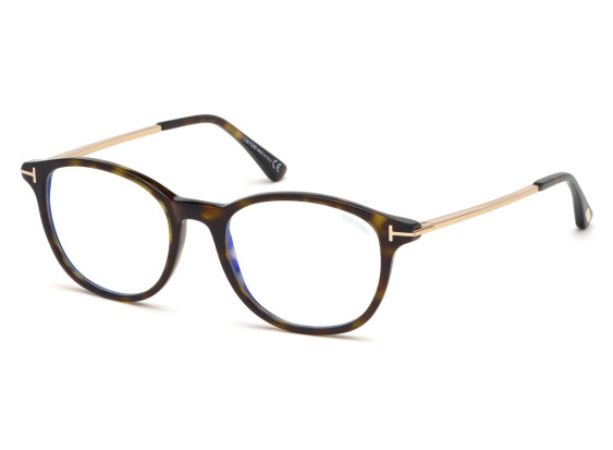Tom Ford FT5553-B 052 Shiny Dark Havana/Shiny Rose Gold 52mm