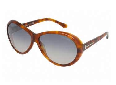 Tom Ford FT0202 GERALDINE 56B Shiny Light Havana/Grey Gradient