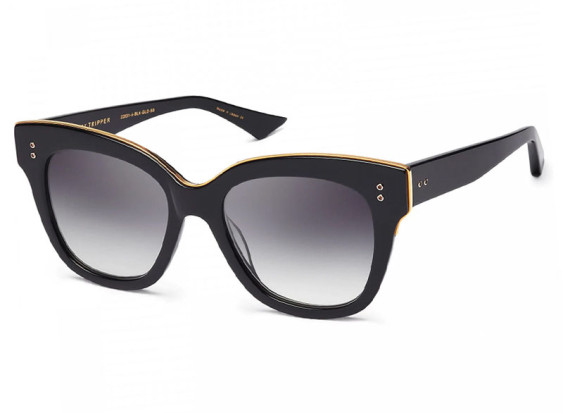Dita DAY-TRIPPER-22031-A-55-Z  Black - 18K Gold / Dark Grey to Clear