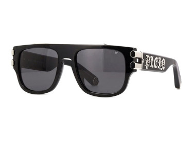 Philipp Plein SPP011X Pure Pleasure London 0700 Shiny Black with Silver/Grey