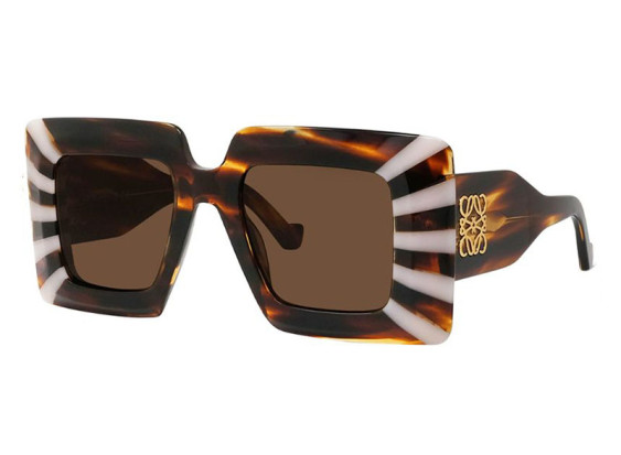 Loewe LW40090I 56E Shiny Dark Havana with Pink Rays/Brown