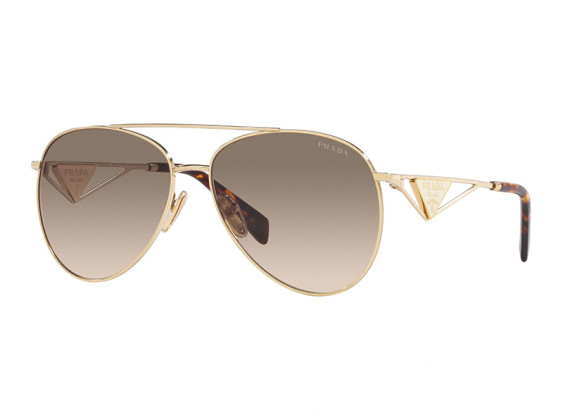 Prada PR73ZS ZVN3D0 Pale Gold/Light Brown Grad Light Grey 61mm