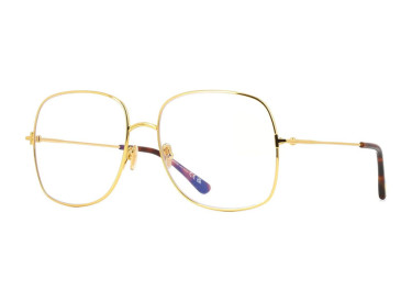 Tom Ford FT6048-B 030 Shiny Deep Gold/Clear Blue Light Block 59mm