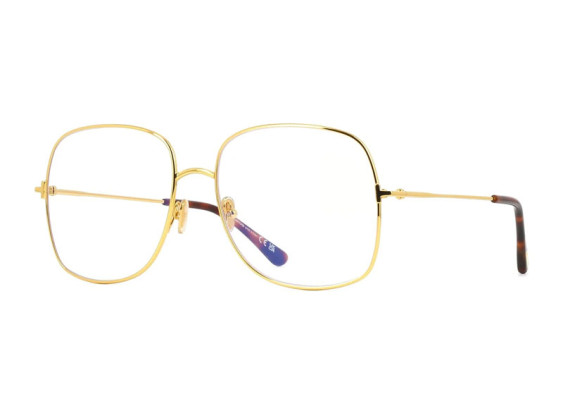 Tom Ford FT6048-B 030 Shiny Deep Gold/Clear Blue Light Block 59mm
