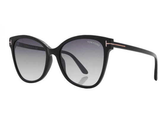 Tom Ford FT0844 ANI 01B Shiny Black/Smoke Gradient