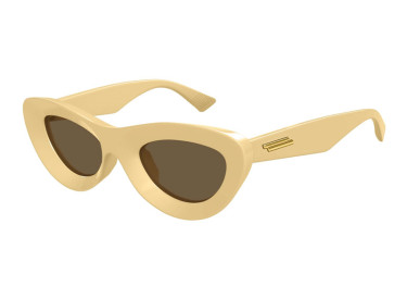 Bottega Veneta BV1325S 002 Shiny Straw Yellow/Brown
