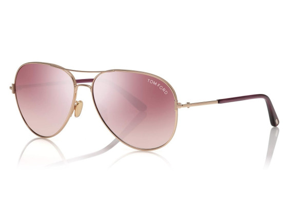 Tom Ford FT0823 28U Rose Gold/Transparent Pink/Gradient Bordeaux Mirrored