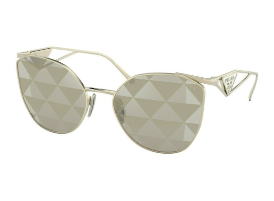Prada PR50ZS ZVN04T Pale Gold/Brown Tampo Triangles Silver