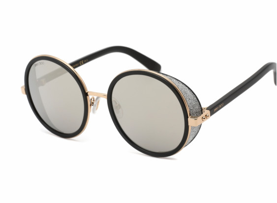 Jimmy Choo ANDIE/S 0J7Q M3 Rose Gold / Shiny Black/ Grey Silver Mirror