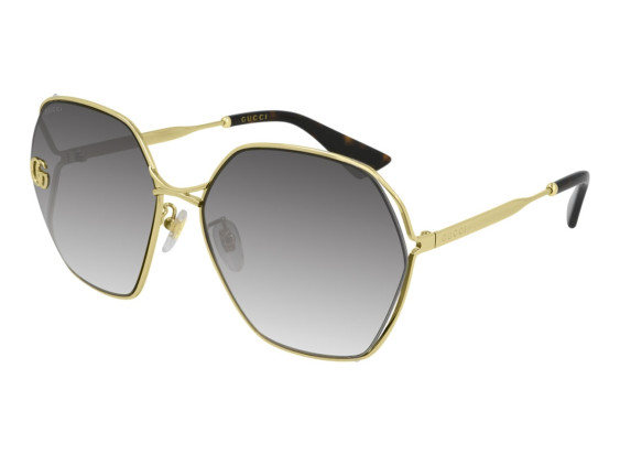 Gucci GG0818SA 005 Gold/Grey Gradient