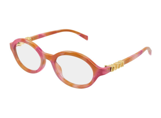 Gucci GG2153O 004 Shiny Pink/Orange Pearled Spotted Havana 51mm