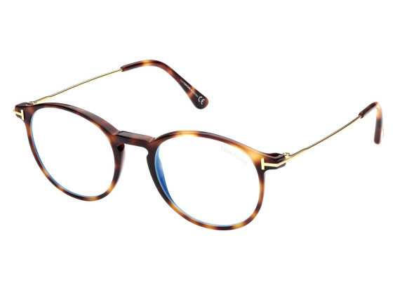 Tom Ford FT5759-B 053 Blonde Havana/Shiny Deep Gold 51mm