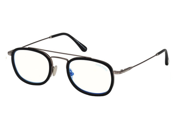Tom Ford FT5677-B 002  Matte Black/Clear Blue Light Block 50mm