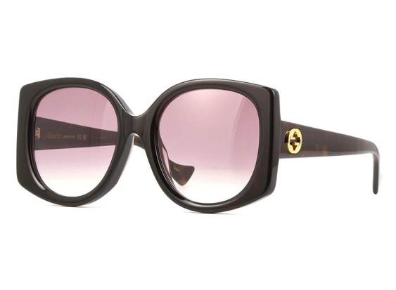 Gucci GG1257SA 003 Dark Havana/Red Gradient