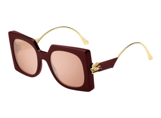 Etro ETRO 0026/S 0LHF 2S Burgundy/Pink Flash Silver
