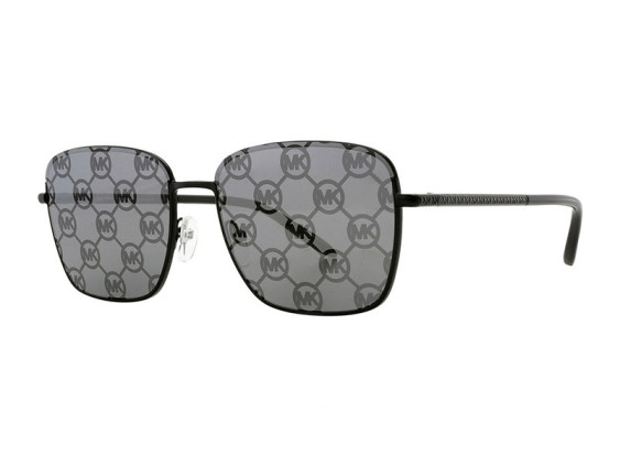 Michael Kors MK1123 1005AI Shiny Black/Dark Grey/MK Pattern Silver Mirror