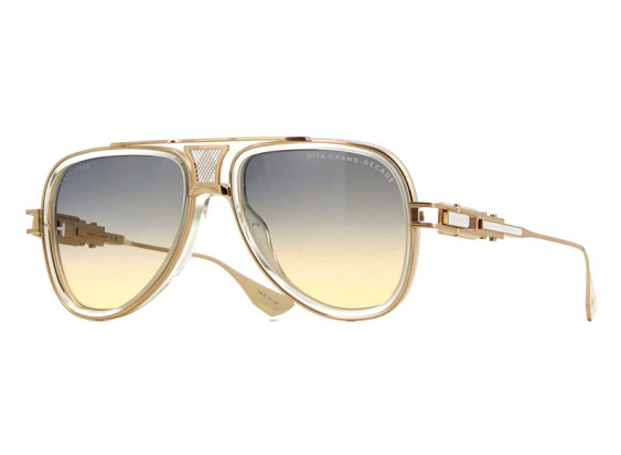 Dita Grand-Decade DTS460-A-03 Transparent With Brushed White Gold/Grey to Apricot Gradient