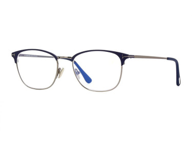 Tom Ford FT5750-B 091 Matte Blue/Shiny Dark Ruthenium/Clear Blue Light Block 54mm